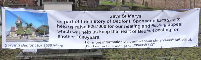 Photo: Sponsorship banner outside Church Hall