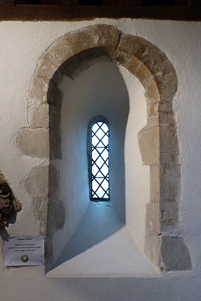 Photo: Romanesque window in chancel
